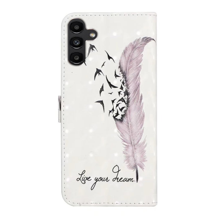 For Samsung Galaxy S25 5G Oil Embossed 3D Drawing Leather Phone Case(Feather) - Galaxy S25 5G Cases by PMC TechLife | Online Shopping South Africa | PMC TechLife | Buy Now Pay Later Mobicred