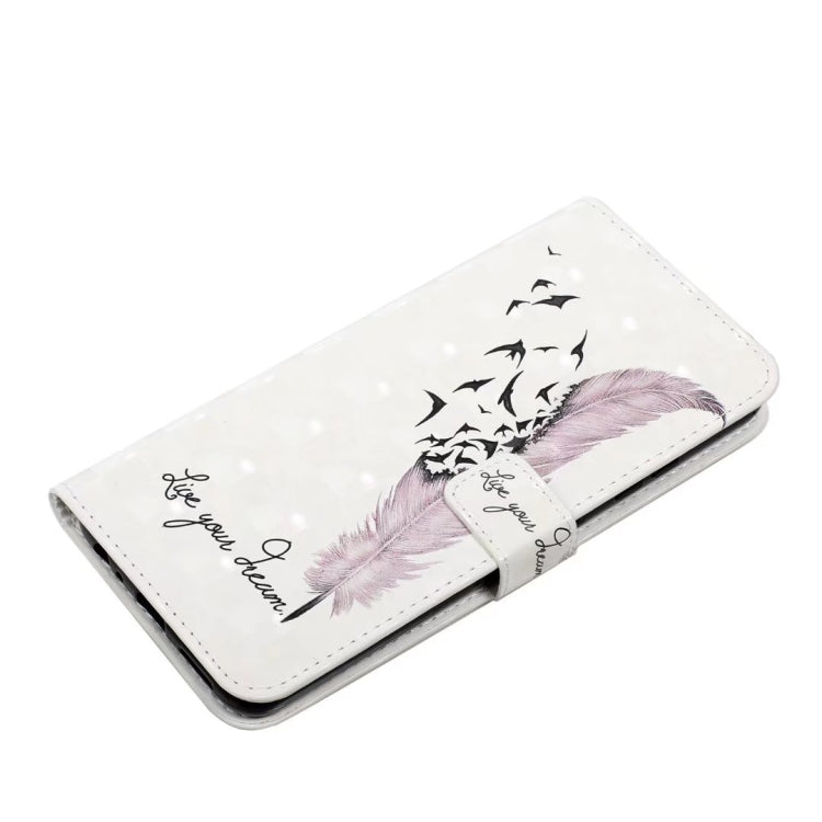 For Samsung Galaxy S25+ 5G Oil Embossed 3D Drawing Leather Phone Case(Feather) - Galaxy S25+ 5G Cases by PMC TechLife | Online Shopping South Africa | PMC TechLife | Buy Now Pay Later Mobicred