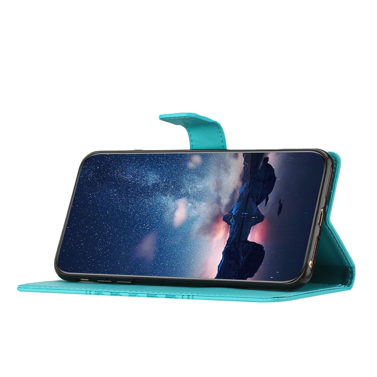For Samsung Galaxy S25+ 5G Diamond Embossed Skin Feel Leather Phone Case(Blue) - Galaxy S25+ 5G Cases by PMC Jewellery | Online Shopping South Africa | PMC Jewellery | Buy Now Pay Later Mobicred