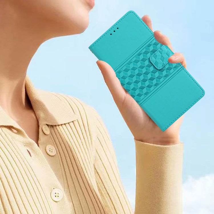 For Samsung Galaxy S25+ 5G Diamond Embossed Skin Feel Leather Phone Case(Blue) - Galaxy S25+ 5G Cases by PMC Jewellery | Online Shopping South Africa | PMC Jewellery | Buy Now Pay Later Mobicred