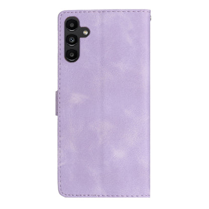 For Samsung Galaxy S25+ 5G Flower Butterfly Embossing Pattern Leather Phone Case(Purple) - Galaxy S25+ 5G Cases by PMC Jewellery | Online Shopping South Africa | PMC Jewellery | Buy Now Pay Later Mobicred