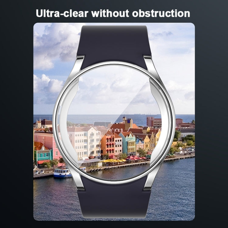 For Samsung Galaxy Watch FE 40mm Full Coverage Electroplated TPU Watch Protective Case(Silver) - Watch Cases by PMC TechLife | Online Shopping South Africa | PMC TechLife | Buy Now Pay Later Mobicred