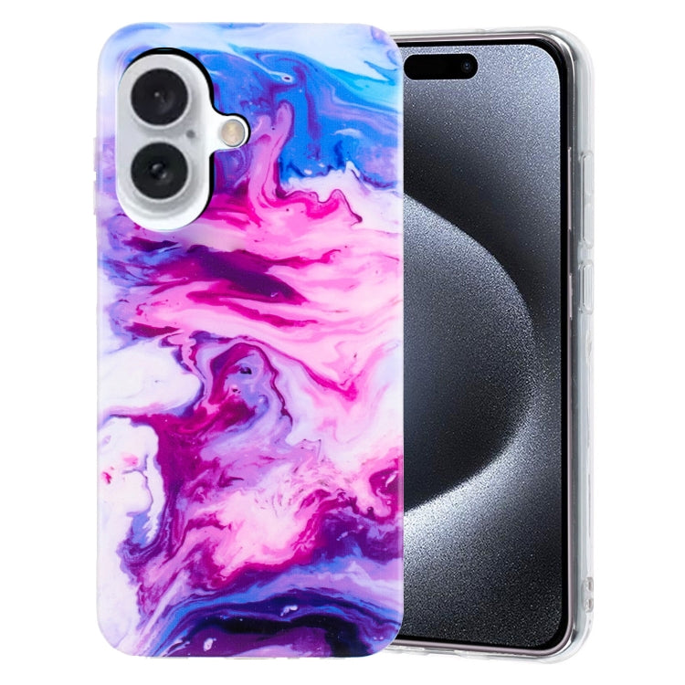 For iPhone 16 Plus IMD Marble TPU Phone Case(Red) - iPhone 16 Plus Cases by PMC TechLife | Online Shopping South Africa | PMC TechLife | Buy Now Pay Later Mobicred