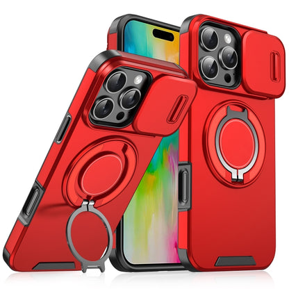 For iPhone 16 Pro Max Sliding Camshield Ring Holder Phone Case(Red) - iPhone 16 Pro Max Cases by PMC Jewellery | Online Shopping South Africa | PMC Jewellery | Buy Now Pay Later Mobicred