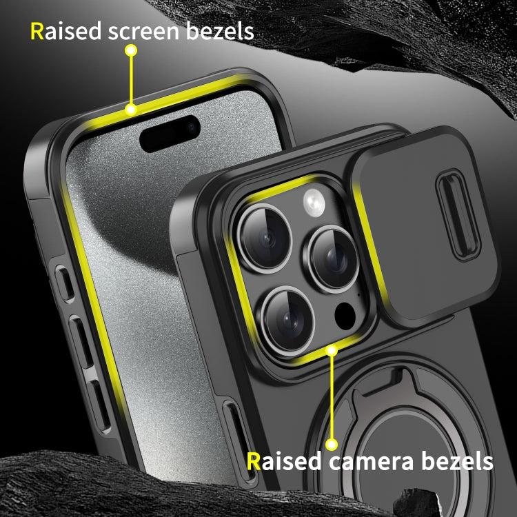 For iPhone 16 Sliding Camshield Ring Holder Phone Case(Blue) - iPhone 16 Cases by PMC TechLife | Online Shopping South Africa | PMC TechLife | Buy Now Pay Later Mobicred