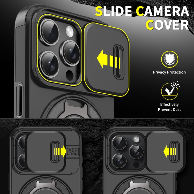 For iPhone 16 Sliding Camshield Ring Holder Phone Case(Blue) - iPhone 16 Cases by PMC TechLife | Online Shopping South Africa | PMC TechLife | Buy Now Pay Later Mobicred
