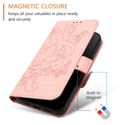 For Redmi K70 Ultra 5G Global Embossed Rose RFID Anti-theft Leather Phone Case(Pink) - Xiaomi Cases by PMC Jewellery | Online Shopping South Africa | PMC Jewellery | Buy Now Pay Later Mobicred