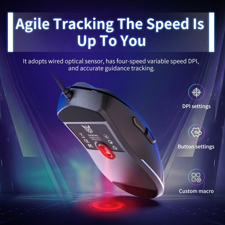 ONIKUMA CW917 RGB 3600DPI Wired Mouse(Black) - Wired Mice by ONIKUMA | Online Shopping South Africa | PMC TechLife | Buy Now Pay Later Mobicred