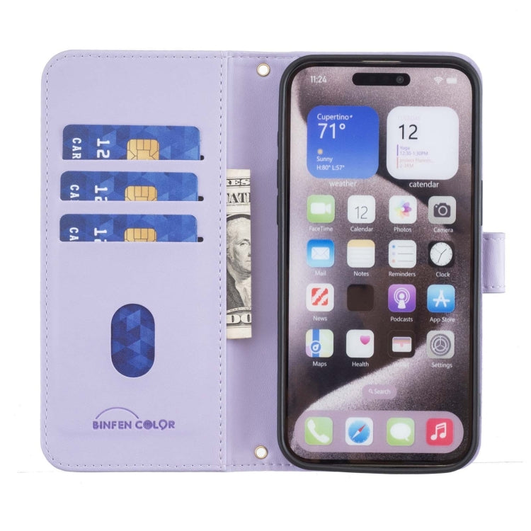 For Google Pixel 9 Square Texture Leather Phone Case(Purple) - Google Cases by PMC TechLife | Online Shopping South Africa | PMC TechLife | Buy Now Pay Later Mobicred
