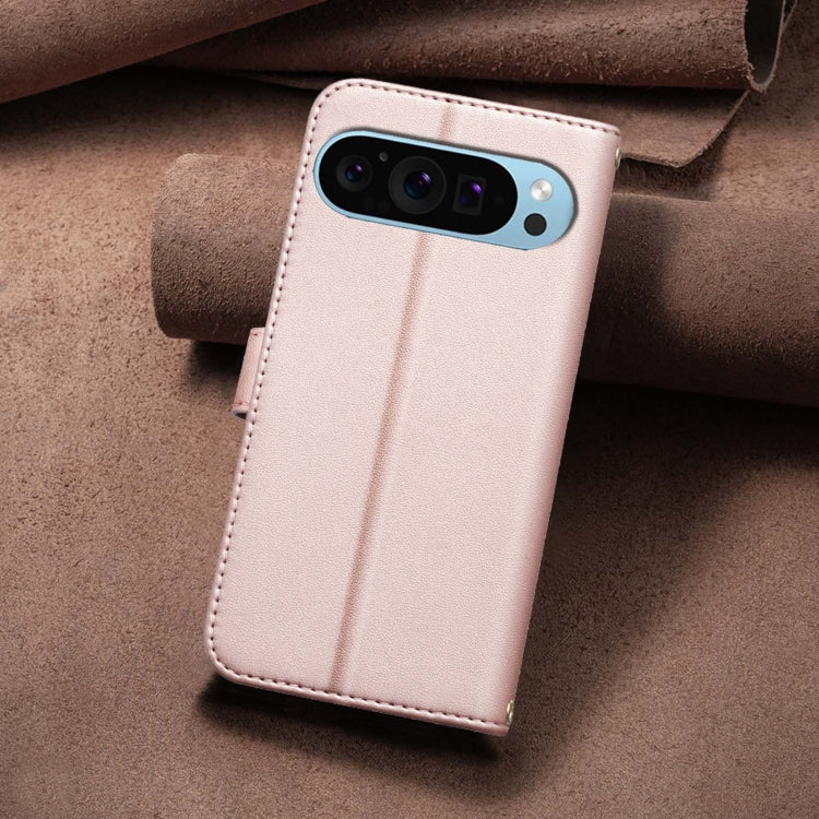 For Google Pixel 9 Square Texture Leather Phone Case(Rose Gold) - Google Cases by PMC TechLife | Online Shopping South Africa | PMC TechLife | Buy Now Pay Later Mobicred