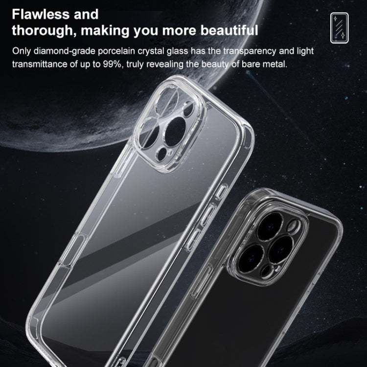 For iPhone 16 Pro Four Corner Airbag Transparent Glass Phone Case - iPhone 16 Pro Cases by PMC Jewellery | Online Shopping South Africa | PMC Jewellery | Buy Now Pay Later Mobicred