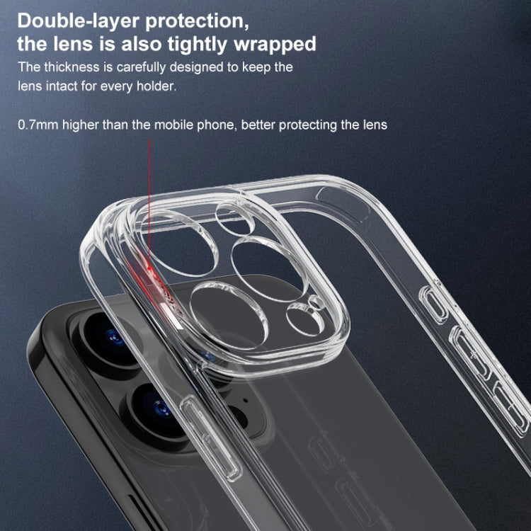 For iPhone 16 Pro Four Corner Airbag Transparent Glass Phone Case - iPhone 16 Pro Cases by PMC Jewellery | Online Shopping South Africa | PMC Jewellery | Buy Now Pay Later Mobicred