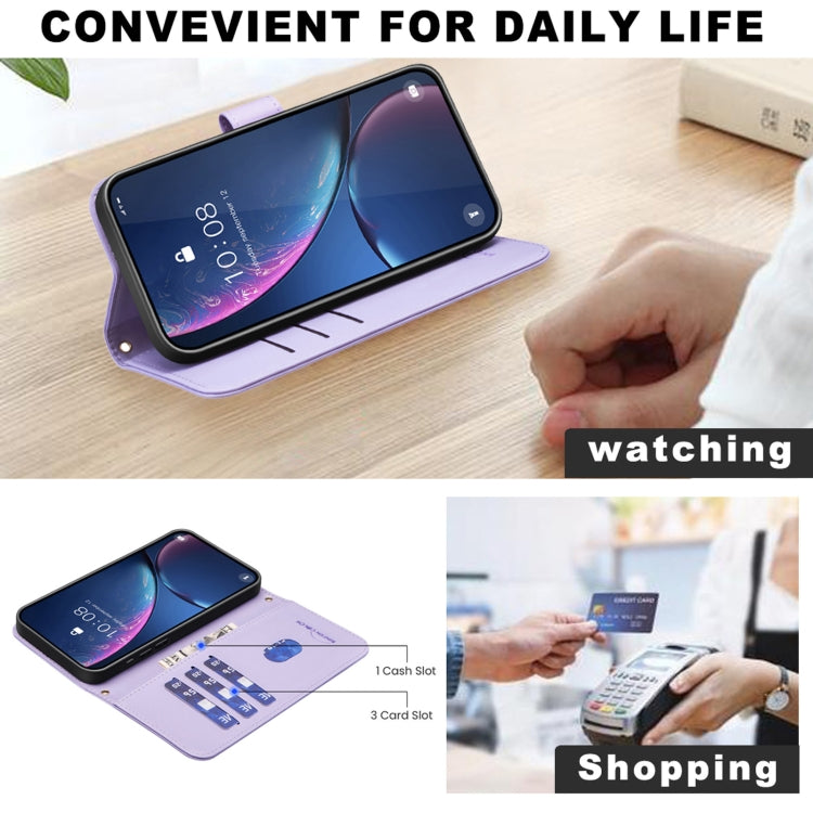 For iPhone 16 Plus Square Texture Leather Phone Case(Purple) - free shipping - PMC TechLife - Order now!