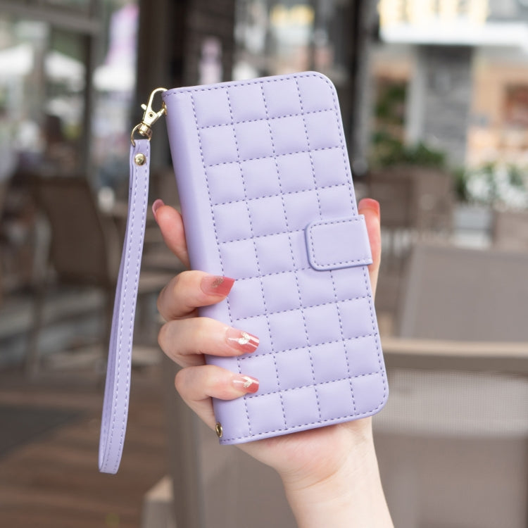 For iPhone 16 Plus Square Texture Leather Phone Case(Purple) - free shipping - PMC TechLife - Order now!