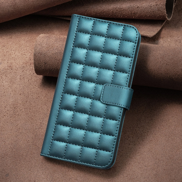 For iPhone 16e Square Texture Leather Phone Case(Green) - iPhone 16e Cases by PMC TechLife | Online Shopping South Africa | PMC TechLife | Buy Now Pay Later Mobicred