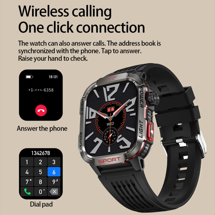 HT29 2.01 inch IPS Screen Triple Proof Smart Watch with Banknote Detector Light(Yellow) - Smart Watches by PMC TechLife | Online Shopping South Africa | PMC TechLife | Buy Now Pay Later Mobicred