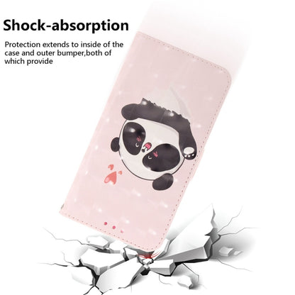 For Samsung Galaxy S25 5G 3D Colored Horizontal Flip Leather Phone Case(Heart Panda) - Galaxy S25 5G Cases by PMC Jewellery | Online Shopping South Africa | PMC Jewellery | Buy Now Pay Later Mobicred