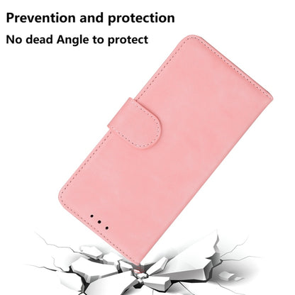 For Samsung Galaxy S25 5G Skin Feel Pure Color Flip Leather Phone Case(Pink) - Galaxy S25 5G Cases by PMC Jewellery | Online Shopping South Africa | PMC Jewellery | Buy Now Pay Later Mobicred