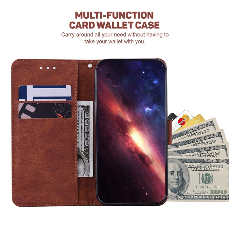 For Samsung Galaxy S25 Ultra 5G Geometric Embossed Leather Phone Case(Brown) - Galaxy S25 Ultra 5G Cases by PMC Jewellery | Online Shopping South Africa | PMC Jewellery | Buy Now Pay Later Mobicred