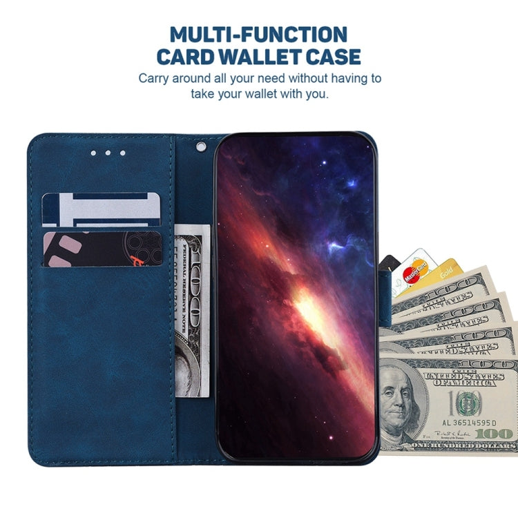 For Samsung Galaxy S25 Ultra 5G Geometric Embossed Leather Phone Case(Blue) - Galaxy S25 Ultra 5G Cases by PMC Jewellery | Online Shopping South Africa | PMC Jewellery | Buy Now Pay Later Mobicred