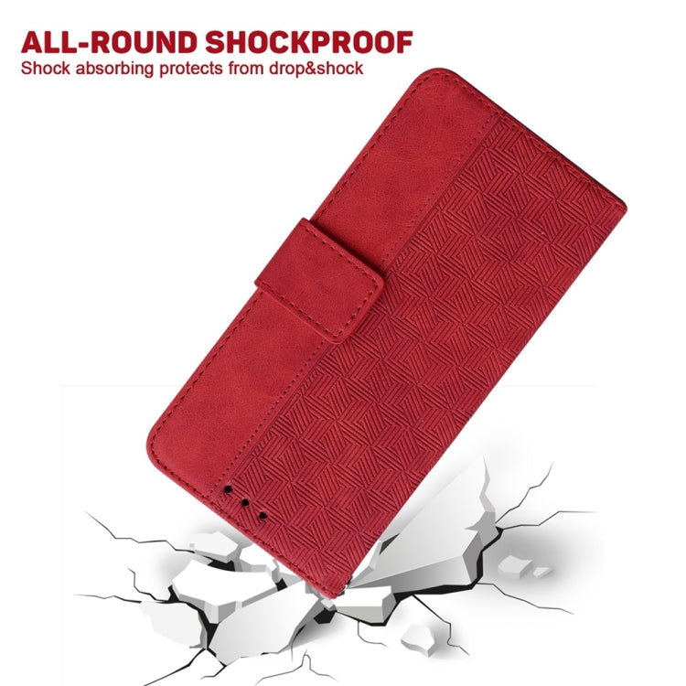 For Samsung Galaxy S25 Ultra 5G Geometric Embossed Leather Phone Case(Red) - Galaxy S25 Ultra 5G Cases by PMC Jewellery | Online Shopping South Africa | PMC Jewellery | Buy Now Pay Later Mobicred