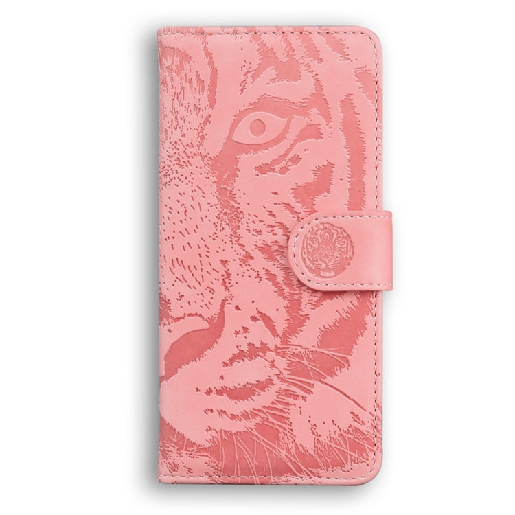 For Samsung Galaxy S25 Ultra 5G Tiger Embossing Pattern Flip Leather Phone Case(Pink) - Galaxy S25 Ultra 5G Cases by PMC Jewellery | Online Shopping South Africa | PMC Jewellery | Buy Now Pay Later Mobicred