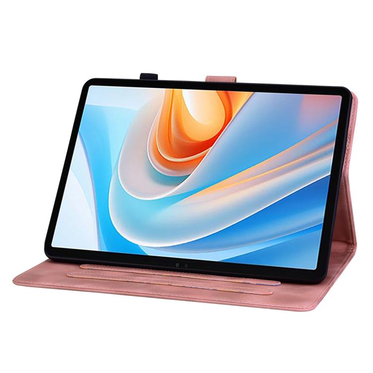 For itel VistaTab 30 Lily Embossed Leather Tablet Case(Pink) - Others by PMC TechLife | Online Shopping South Africa | PMC TechLife | Buy Now Pay Later Mobicred