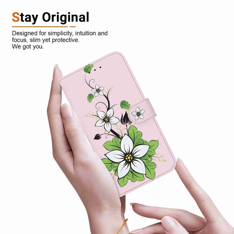 For Samsung Galaxy S25+ 5G Crystal Texture Colored Drawing Leather Phone Case(Lily) - Galaxy S25+ 5G Cases by PMC Jewellery | Online Shopping South Africa | PMC Jewellery | Buy Now Pay Later Mobicred