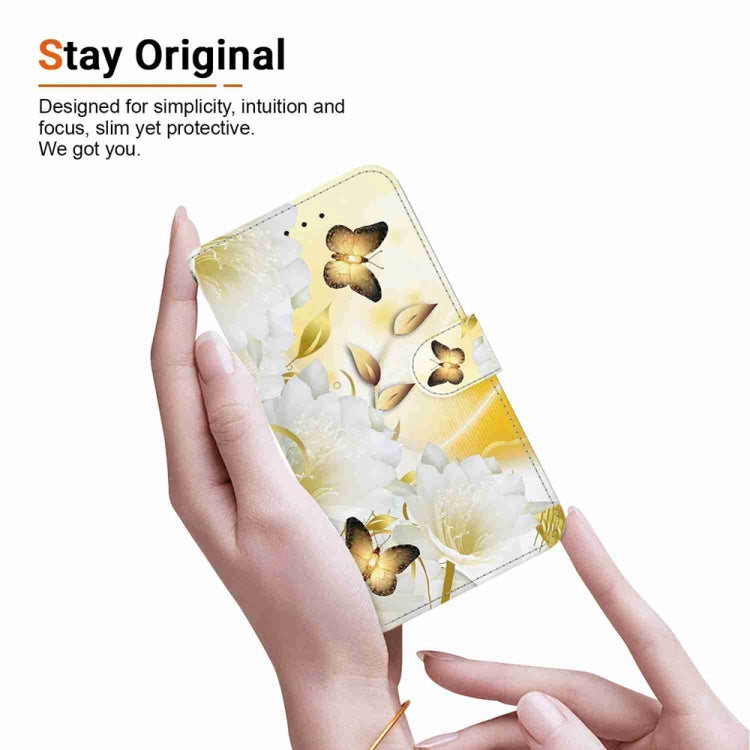 For Samsung Galaxy S25 Ultra 5G Crystal Texture Colored Drawing Leather Phone Case(Gold Butterfly Epiphyllum) - Galaxy S25 Ultra 5G Cases by PMC Jewellery | Online Shopping South Africa | PMC Jewellery | Buy Now Pay Later Mobicred