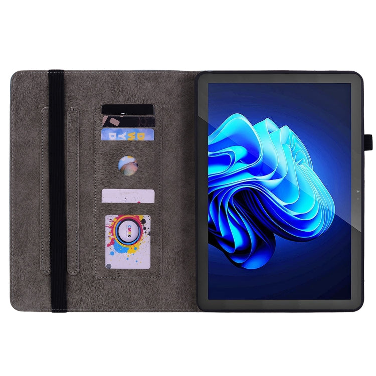 For itel Pad One 10.1 Butterfly Rose Embossed Leather Tablet Case(Dark Blue) - Others by PMC TechLife | Online Shopping South Africa | PMC TechLife | Buy Now Pay Later Mobicred