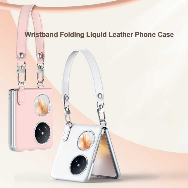 For Huawei nova Flip SULADA Skin Feel Liquid Leather Phone Case with Strap(Pink) - free shipping - PMC TechLife - Order now!