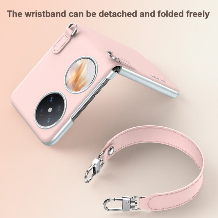 For Huawei Pocket 2 SULADA Skin Feel Liquid Leather Phone Case with Strap(Pink) - free shipping - PMC TechLife - Order now!
