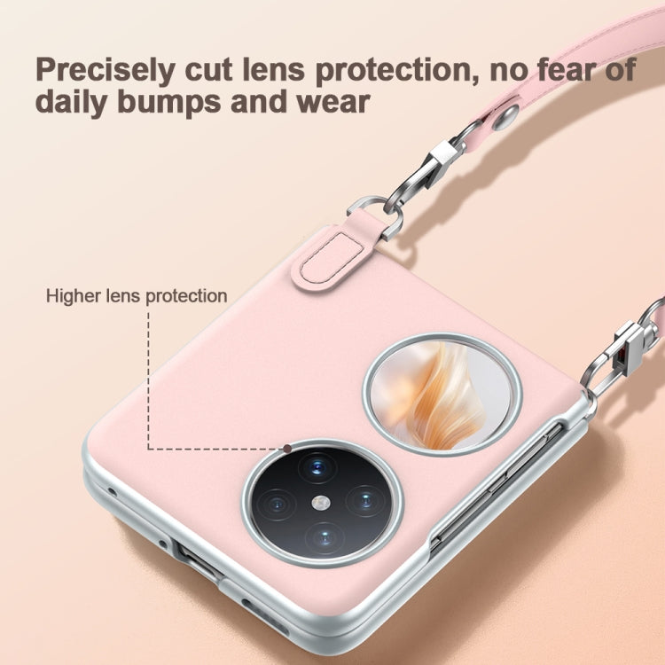 For Huawei nova Flip SULADA Skin Feel Liquid Leather Phone Case with Strap(Pink) - free shipping - PMC TechLife - Order now!