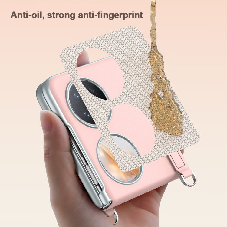 For Huawei nova Flip SULADA Skin Feel Liquid Leather Phone Case with Strap(Pink) - free shipping - PMC TechLife - Order now!
