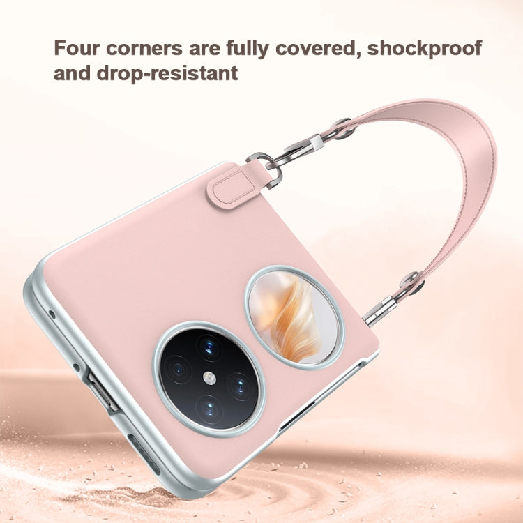 For Huawei Pocket 2 SULADA Skin Feel Liquid Leather Phone Case with Strap(Pink) - free shipping - PMC TechLife - Order now!