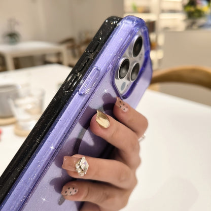 For iPhone 16 Glitter Powder TPU Hybrid PC MagSafe Phone Case(Purple) - iPhone 16 Cases by PMC Jewellery | Online Shopping South Africa | PMC Jewellery | Buy Now Pay Later Mobicred