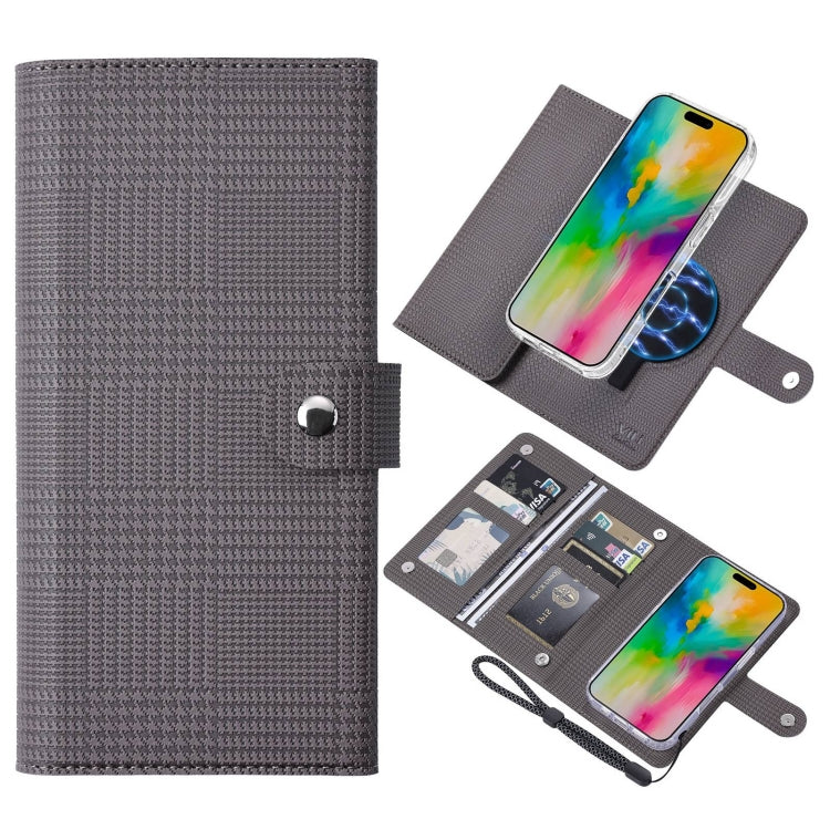 For iPhone 16 Pro ViLi GHA-C Series RFID MagSafe Magnetic Flip Leather Phone Case(Grey) - free shipping - PMC TechLife - Order now!