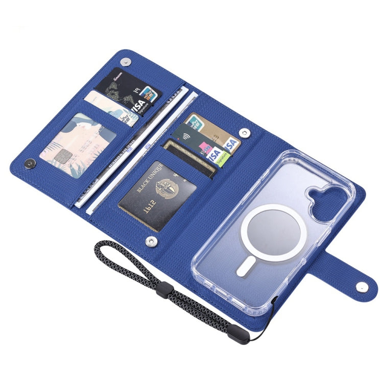 For iPhone 16 Pro Max ViLi GHA-C Series RFID MagSafe Magnetic Flip Leather Phone Case(Blue) - free shipping - PMC TechLife - Order now!