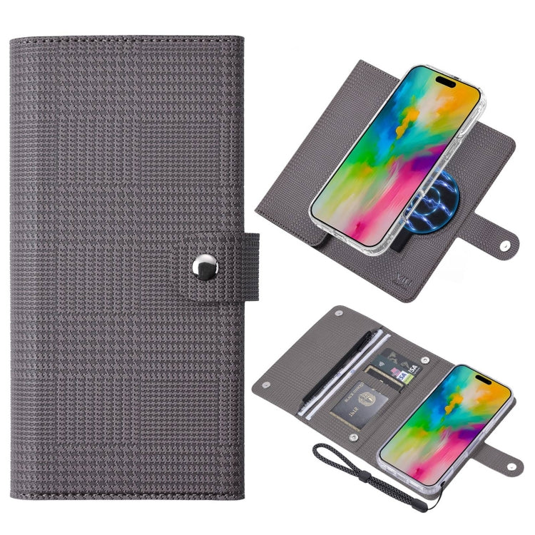 For iPhone 16 ViLi GHB-C Series RFID MagSafe Magnetic Flip Leather Phone Case(Grey) - iPhone 16 Cases by ViLi | Online Shopping South Africa | PMC TechLife | Buy Now Pay Later Mobicred