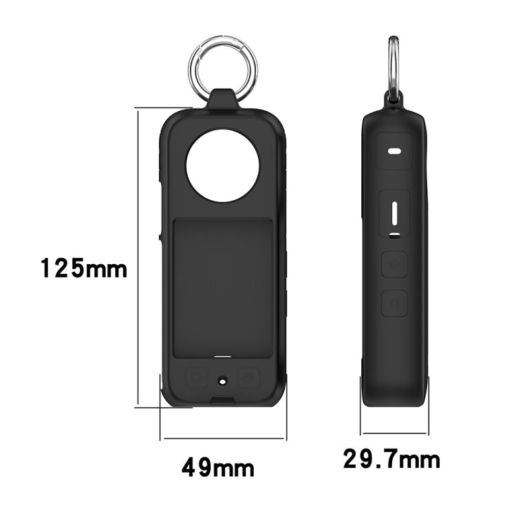 For Insta 360 X4 Portable Silicone Protective Case(Black) - Case & Bags by PMC TechLife | Online Shopping South Africa | PMC TechLife | Buy Now Pay Later Mobicred