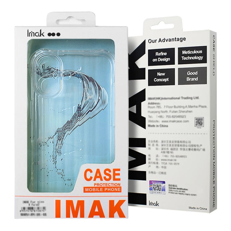 For Samsung Galaxy S24 FE 5G IMAK Corrugated Texture Airbag TPU Phone Case(Transparent Black) - Galaxy S24 FE 5G Cases by imak | Online Shopping South Africa | PMC Jewellery | Buy Now Pay Later Mobicred