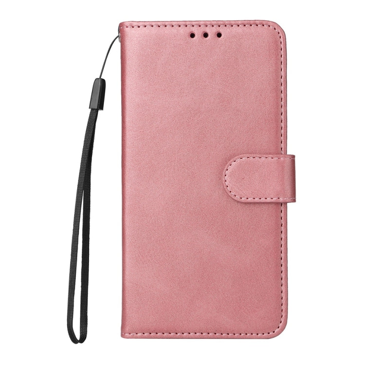 For Samsung Galaxy S25 5G Classic Calf Texture Flip Leather Phone Case(Rose Gold) - Galaxy S25 5G Cases by PMC Jewellery | Online Shopping South Africa | PMC Jewellery | Buy Now Pay Later Mobicred