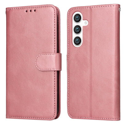 For Samsung Galaxy S25+ 5G Classic Calf Texture Flip Leather Phone Case(Rose Gold) - Galaxy S25+ 5G Cases by PMC Jewellery | Online Shopping South Africa | PMC Jewellery | Buy Now Pay Later Mobicred