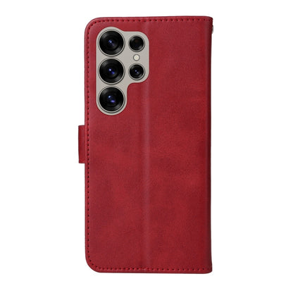 For Samsung Galaxy S25 Ultra 5G Classic Calf Texture Flip Leather Phone Case(Red) - Galaxy S25 Ultra 5G Cases by PMC Jewellery | Online Shopping South Africa | PMC Jewellery | Buy Now Pay Later Mobicred