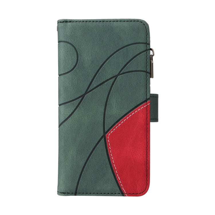 For iPhone 16 Plus Dual-color 9 Card Slots Zipper Wallet Leather Phone Case(Green) - free shipping - PMC TechLife - Order now!