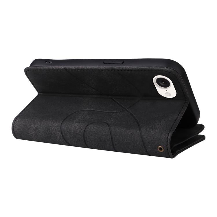 For iPhone 16e Dual-color 9 Card Slots Zipper Wallet Leather Phone Case(Black) - iPhone 16e Cases by PMC TechLife | Online Shopping South Africa | PMC TechLife | Buy Now Pay Later Mobicred