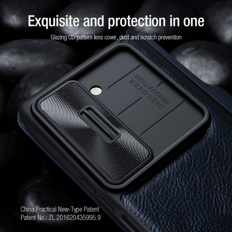 For Samsung Galaxy Z Fold6 5G NILLKIN QIN Series Pro Sliding Camera Cover Design Leather Phone Case(Black) - Galaxy Z Fold6 5G Cases by NILLKIN | Online Shopping South Africa | PMC Jewellery | Buy Now Pay Later Mobicred