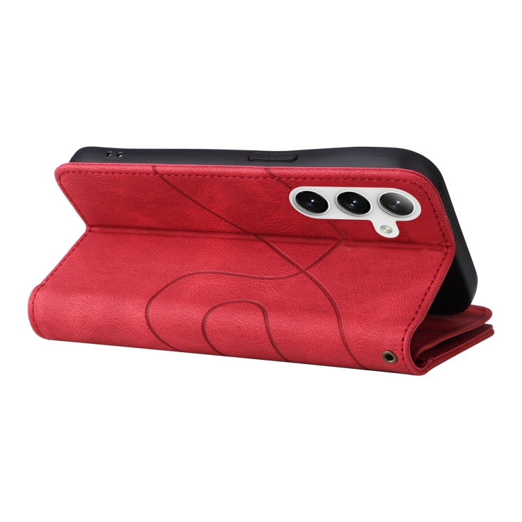 For Samsung Galaxy S25 / S24 5G Dual-color 9 Card Slots Zipper Wallet Leather Phone Case(Red) - Galaxy S25 5G Cases by PMC Jewellery | Online Shopping South Africa | PMC Jewellery | Buy Now Pay Later Mobicred