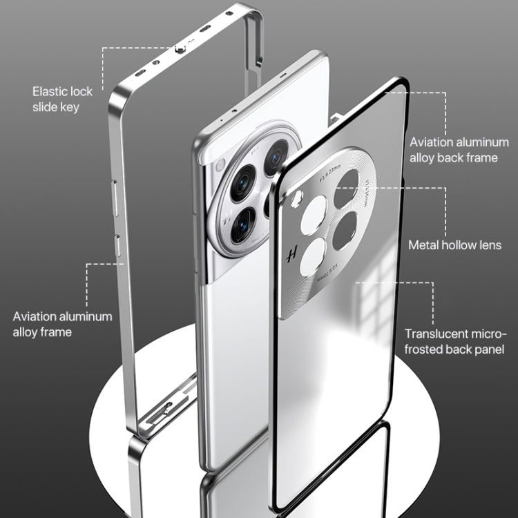 For OnePlus 13 Snap Buckle Single-sided Metal Frame Frosted Phone Case(Sierra Blue) - OnePlus Cases by PMC TechLife | Online Shopping South Africa | PMC TechLife | Buy Now Pay Later Mobicred