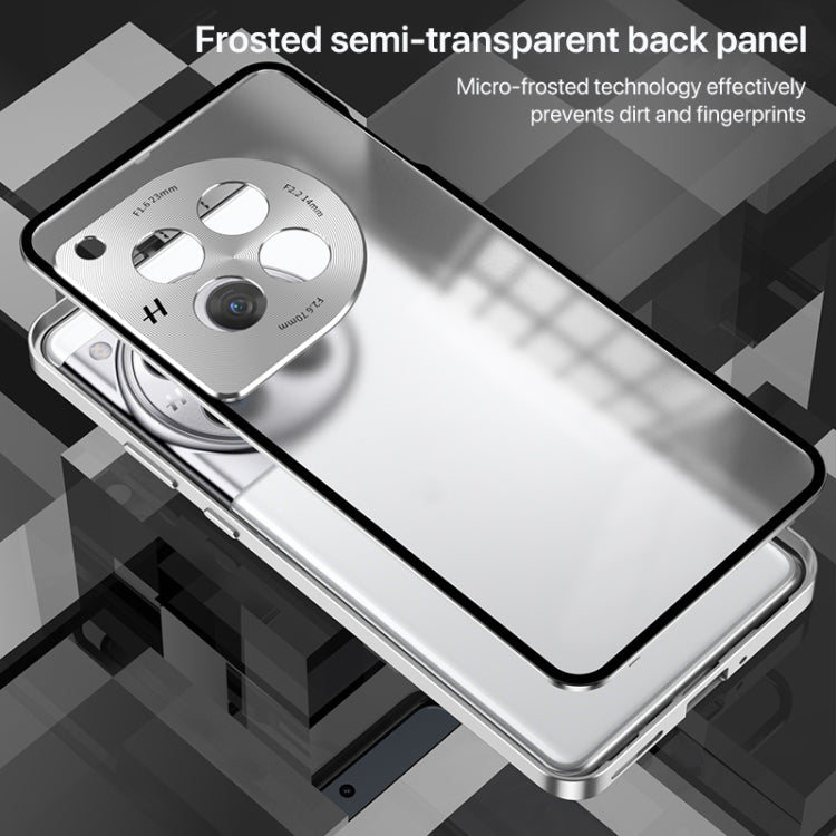 For OnePlus Ace 3 Pro Snap Buckle Single-sided Metal Frame Frosted Phone Case(Space Black) - OnePlus Cases by PMC TechLife | Online Shopping South Africa | PMC TechLife | Buy Now Pay Later Mobicred
